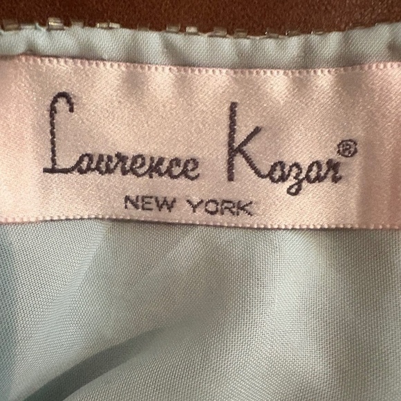 Laurence Kazar New York 100% Silk Vintage Mint Green Asymmetrical Mid Dress - Picture 13 of 17